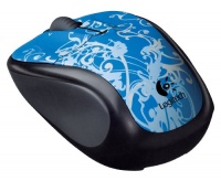 Logitech V220 Cordless Optical Mouse for Notebooks (Blue Flourish)