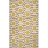 Surya Fallon Jill Rosenwald Honeycomb Flatweave Area Rug, 8-Feet by 11-Feet, Yellow/Cream/Gray