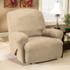 Sure Fit Stretch Suede 1-Piece Recliner Slipcover, Camel