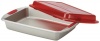 KitchenAid Gourmet Nonstick Bakeware 9-Inch by 13-Inch Covered Cake Pan with Red Anti-Slip Grips