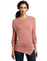 LAmade Women's Long Sleeve Asymmetric Top, Rose Dawn, Medium