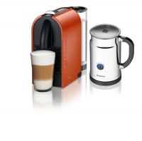 Nespresso A+D50-US-OR-NE Espresso Maker with Aeroccino Milk Frother, Pure Orange