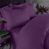 JS Sanders 1500 Series Microfiber King Size 4pc Bed sheet set, Eggplant (Purple)