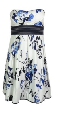 Speechless Junior's Cotton Strapless Dress (7, Ink Blue)