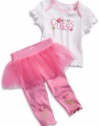 GUESS Kids Girls Baby GUESS Kids Girls Tee & Tutu Leggings (0 - , WHITE (3/6M)