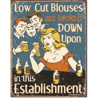 Schonberg - Low Cut Blouses Tin Sign , 12x16