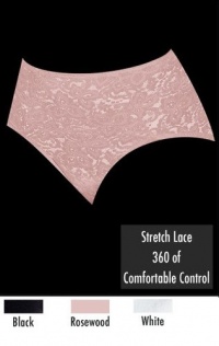 Bali Lace N Smooth Firm-Control Brief, 2XL-Rosewood