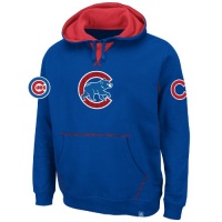 MLB Chicago Cubs True Leader Hooded Fleece Jacket, Royal/Red