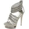 Celeste Alude-03 Silver Color Evening Triple Platform Sandals, Size: 9 (M) US [Apparel]