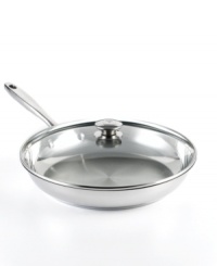 Take your culinary cues from Wolfgang Puck, one of the world's top chefs. The spectacular omelette pan is perfect for everyday and gourmet cooking, crafted in beautiful, polished 18/10 stainless steel with an encapsulated aluminum core to help conduct heat. Limited lifetime warranty.