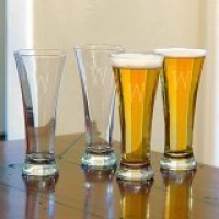 Circleware Quench 12-Ounce Pilsner Glass Set, 4-Piece