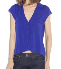 G by GUESS Carnation Challis Top, ELECTRICITY (SMALL)