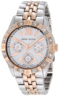 Anne Klein Women's AK/1001MPRT Swarovski Crystal Accented Rosegold-Tone And Silver-Tone Watch