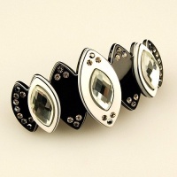 Decoupage Noir - Cubitas Morisot Collection (Hand-set Swarovski Crystals, Barrette)