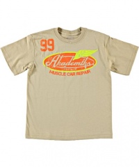 Akademiks Muscle Car Repair T-Shirt (Sizes 2T - 4T) - khaki, 3t