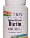 Solaray - Biotin Orange Flavoring, 1000 mcg, 100 lozenges