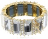 Betsey Johnson Iconic Baguette Crystal Baguette Stretch Bracelet, 7.5