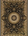 Couristan 6257/1000 HIMALAYA Sarouk 63-Inch by 90-Inch Polypropylene Area Rug, Ebony