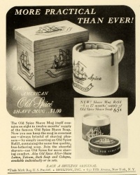 1943 Ad Shulton Inc Old Spice Shave Soap After Shaving Lotion Mug Men Essentials - Original Print Ad