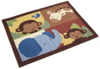 Kids Line Jungle 123 Rug, Brown