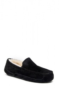 UGG Australia Men's Ascot Slipper, Black Suede, Size 13