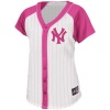 MLB New York Yankees Short Sleeve 5 Button Synthetic Replica Baseball Jersey Women's