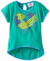 Beautees Girls 2-6X Hi-Low Heart, Emerald, 4