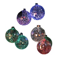 Kurt Adler 10-Light Color Changing LED Mirrored Ball Set