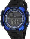 Armitron Men's 40/8258BLU Chronograph Black Resin Blue Accented Digital Watch