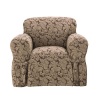 Sure Fit Scroll 1-Piece Chair Slipcover, Brown