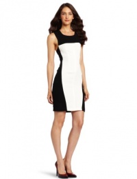 BCBGMAXAZRIA Women's Lia Sheath Dress With Cross Back, Off-White, 6