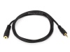 Monoprice 3ft 2.5mm Stereo Plug/Jack M/F Cable - Black