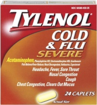 Tylenol Cold and Flu Severe, 24-Count Caplets (Pack of 2)