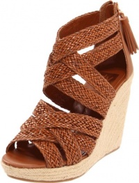 DV by Dolce Vita Women's Tulle Wedge Sandal, Cognac Stella, 8.5 M US