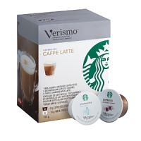 Make perfect 2% cafe lattes with these fresh-packed single-cup whole milk pods from Starbucks, designed for use with the Verismo™ coffee system.