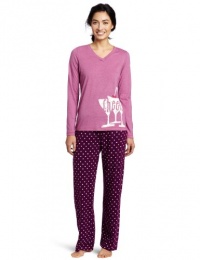 Hue Sleepwear Women's Graphic Cheers Sleepwear Set