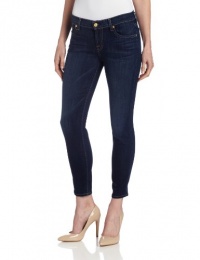 7 For All Mankind Women's Crop Slim Cigarette, Radiant Medium Blue, 27