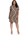 Calvin Klein Women's Plus-Size Print T-Shirt Dress