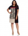 Calvin Klein Women's Plus-Size T-Shirt Dress With Blocking