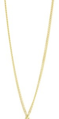 T Tahari Bamboo Gold Necklace with Black Link Pendant Necklace