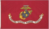 Valley Forge Nylon United States Marine Corp. Flag, measures 3-Foot x 5-Foot