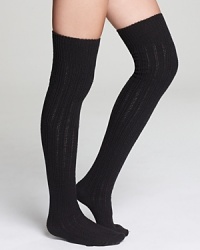 HUE's ribbed over-the-knee socks are the perfect complement to this season's super-tall boots.