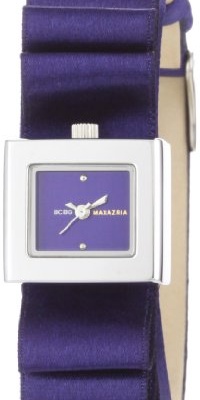 BCBGMAXAZRIA Women's BG6344 Analog Eclectic Mini Plisse' Blue Dial Watch