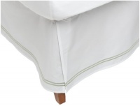 Pinzon 400-Thread-Count 100% Cotton Sateen Hotel Satin Stitch Full Bed Skirt, Sage