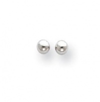 14K White Gold 4mm Ball Stud Earrings