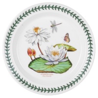 Portmeirion Exotic Botanic Garden Dinner Plate with White Water Lily Motif