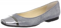 Calvin Klein Women's Pash Metal/Metallic Shimmer Flat,Gunmetal,7.5 M US