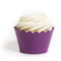 Dress My Cupcake Standard Royal Purple Cupcake Wrappers, Set of 12