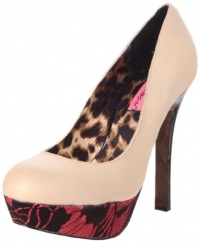 Betsey Johnson Women's Dareah Platform Pump,Blush Multi,6 M US