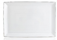 Charter Club Dinnerware, Grand Buffet Platinum Fine Line Rectangular Platter, Retail $60